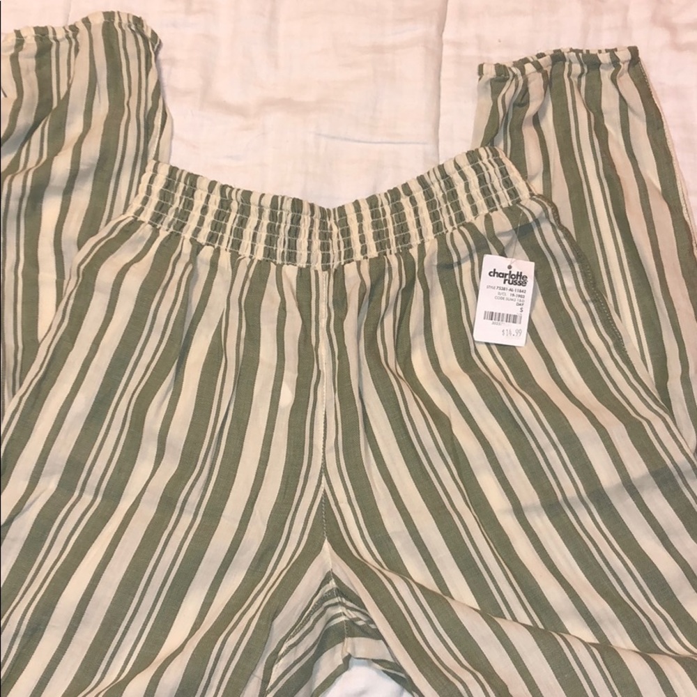 striped flowy pants
